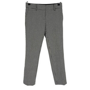 Ann Taylor Devin Fit Dress Pants Black Houndstooth Ankle Pant Petite